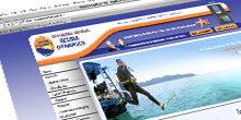 web design : scuba dynamics website